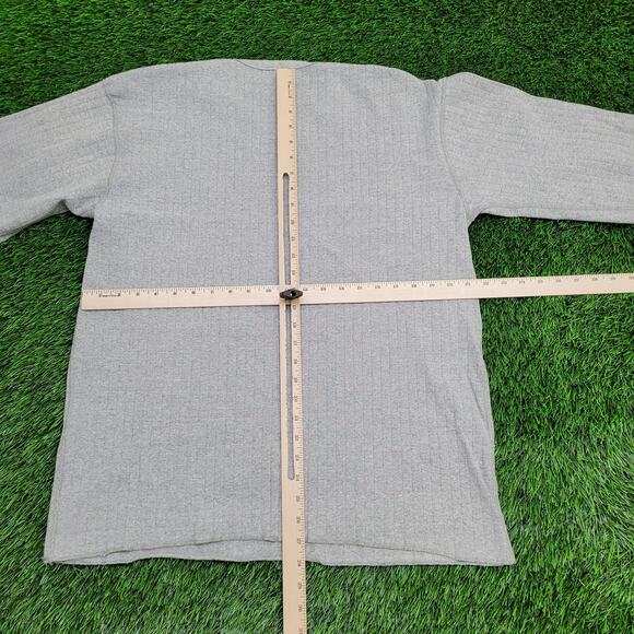 Vintage Champion Ribbed Sweater Large 22x28 Gray - Picture 6 of 13